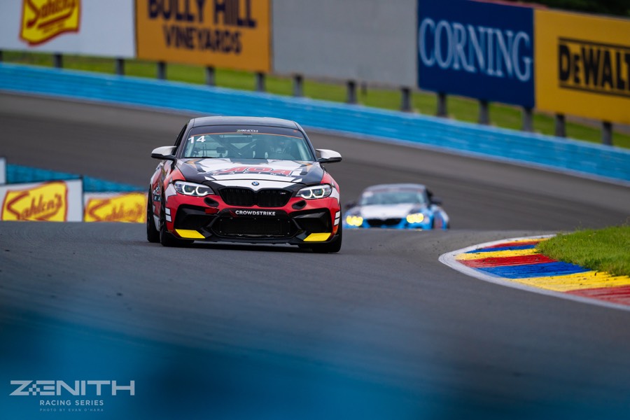 Ren's BMW M2 through a corner at Watkins Glen